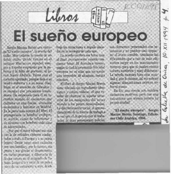 El Sueño europeo  [artículo].