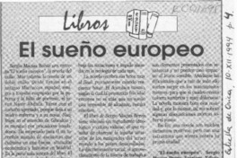 El Sueño europeo  [artículo].