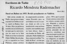 Ricardo Mendoza Rademacher  [artículo] C. R. I.