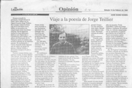 Viaje a la poesía de Jorge Teillier  [artículo] Jaime Gómez Rogers.