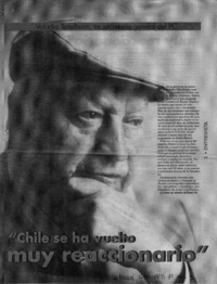 "Chile se ha vuelto muy reaccionario"  [artículo] Juan Andrés Guzmán.