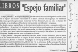 "Espejo familiar"  [artículo] Fernando Díaz G.