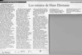 Los retratos de Hans Ehrmann  [artículo] Jorge Montealegre.