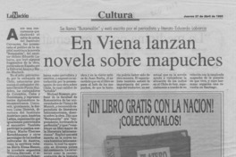En Viena lanzan novela sobre mapuches  [artículo].