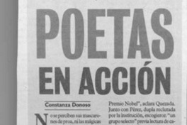 Poetas en acción  [artículo] Constanza Donoso.