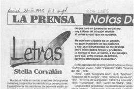 Stella Corvalán  [artículo] Matías Rafide B.