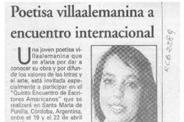 Poetisa villaalemanina a encuentro internacional  [artículo].