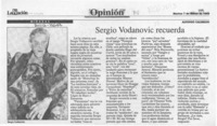 Sergio Vodanovic recuerda  [artículo] Alfonso Calderón.