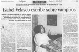 Isabel Velasco escribe sobre vampiros  [artículo] Graciela Ojeda.