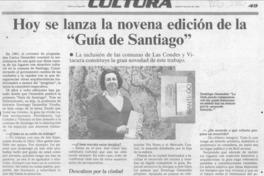 Hoy se lanza la novena edición de la "Gu'ia de Santiago"  [artículo].