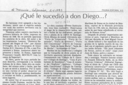 Qué le sucedió a don Diego?  [artículo] Adolfo Simpson T.