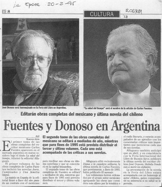 Fuentes y Donoso en Argentina  [artículo].