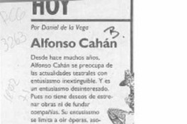 Alfonso Cahan  [artículo] Daniel de la Vega.