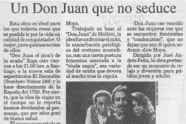 Un Don Juan que no seduce  [artículo].