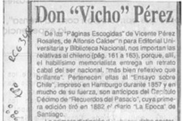 Don "Vicho" Pérez  [artículo] Andrés Sabella.