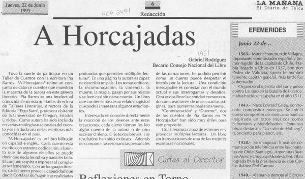 A horcajadas  [artículo] Gabriel Rodríguez.