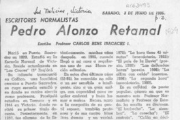 Pedro Alonzo Retamal  [artículo] Carlos René Ibacache.