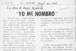 "Yo me nombro"  [artículo] Juan Salgado.