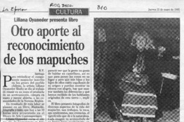 Otro aporte al reconocimiento de los mapuches  [artículo] R. V.