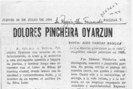 Dolores Pincheira Oyarzún  [artículo] José Vargas Badilla.