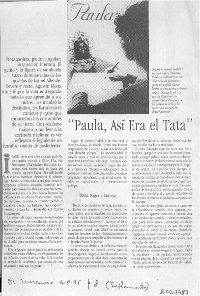 "Paula, así era el Tata"  [artículo].