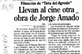 Llevan al cine otra obra de Jorge Amado  [artículo].