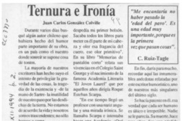 Ternura e ironía  [artículo] Juan Carlos González Colville.
