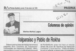 Valparaíso y Pablo de Rokha  [artículo] Marino Muñoz Lagos.