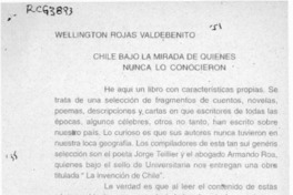 Chile bajo la mirada de quienes nunca lo conocieron  [artículo] Wellington Rojas Valdebenito.
