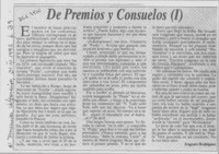 De premios y consuelos  [artículo] Eugenio Rodríguez.