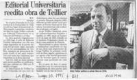 Editorial Universitaria reedita obra de Jorge Teillier  [artículo] R. V.