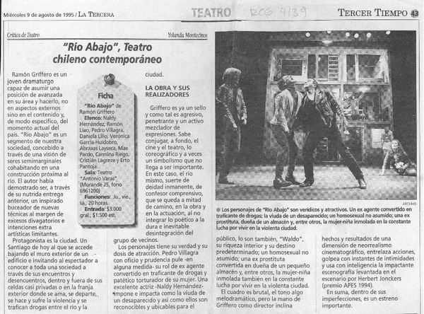 "Río abajo", teatro chileno contemporáneo  [artículo] Yolanda Montecinos.
