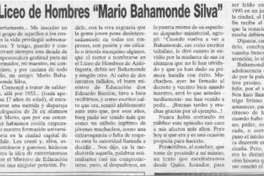 Liceo de hombres "Mario Bahamonde Silva"  [artículo].