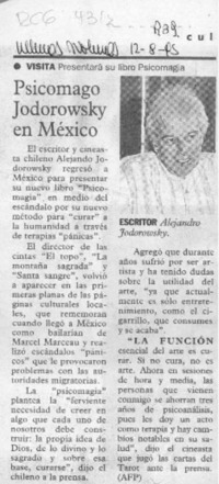 Psicomago Jodorowsky en México  [artículo].