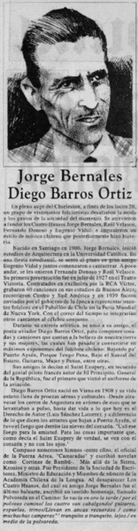 Jorge Bernales, Diego Barros Ortiz