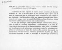 Políticas y teorias monetarias en Chile, 1810-1925  [artículo] Juan Ricardo Couyoumdjian.