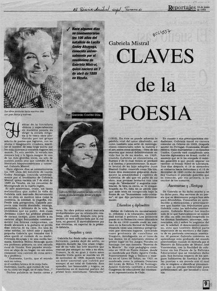 Claves de la poesía  [artículo] Gerardo Castillo Díaz.