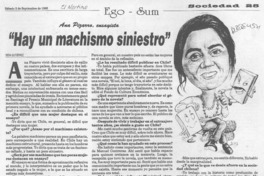 "Hay un machismo siniestro"  [artículo] Vidia Gutiérrez.