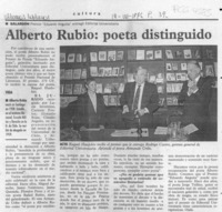 Alberto Rubio, poeta distinguido  [artículo].