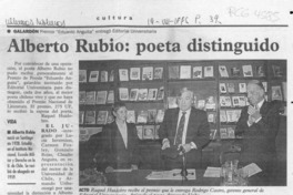 Alberto Rubio, poeta distinguido  [artículo].