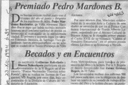 Premiado Pedro Mardones B.  [artículo].