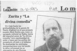Zurita y "La divina comedia"  [artículo].