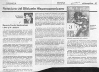 Relectura del Silabario Hispanoamericano  [artículo] Clemente Riedemann.