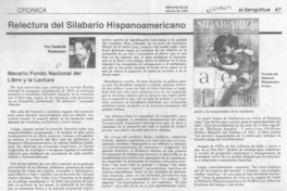 Relectura del Silabario Hispanoamericano  [artículo] Clemente Riedemann.