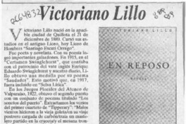 Victoriano Lillo  [artículo] A. Simpson T.