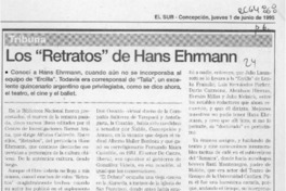 Los "Retratos" de Hans Ehrmann  [artículo] Sergio ramón Fuentealba.