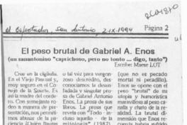 El peso brutal de Gabriel A. Enos