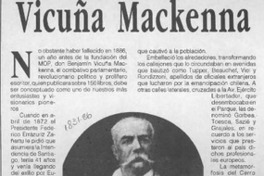 Vicuña Mackenna  [artículo] F. P. L.