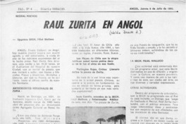 Raúl Zurita en Angol  [artículo] Nelda Bravo A.