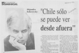 "Chile sólo se puede ver desde afuera"